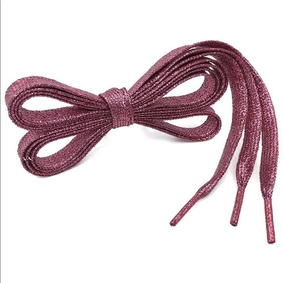 Pink metallic flat shoe laces! - Picture 2 of 3